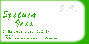 szilvia veis business card